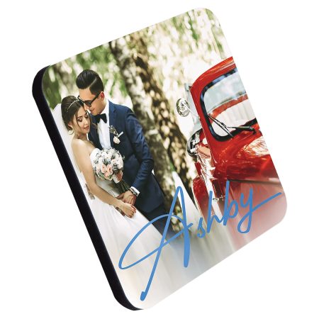 3.78" x 3.78" Premium Square Coaster with Cork Backing