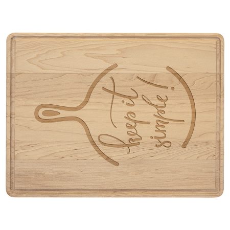 11 1/2" x 8 3/4" Maple Cutting Board with Drip Ring